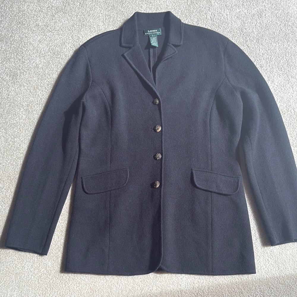 Lauren Ralph Lauren Black Blazer Professional Tailored Jacket